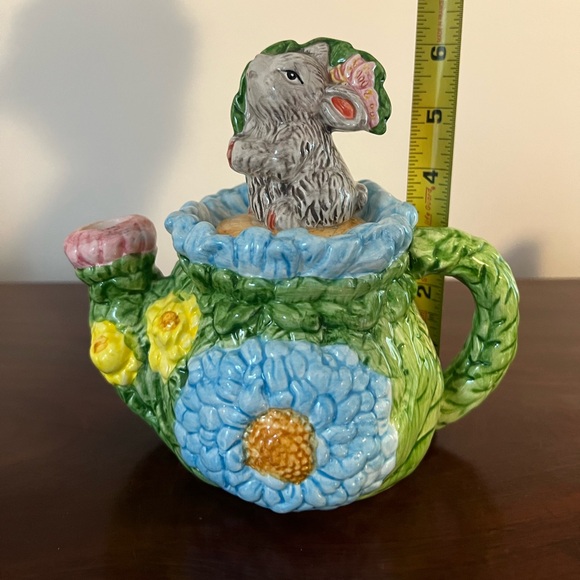Blue Decorative Rabbit Teapot - Picture 4 of 7